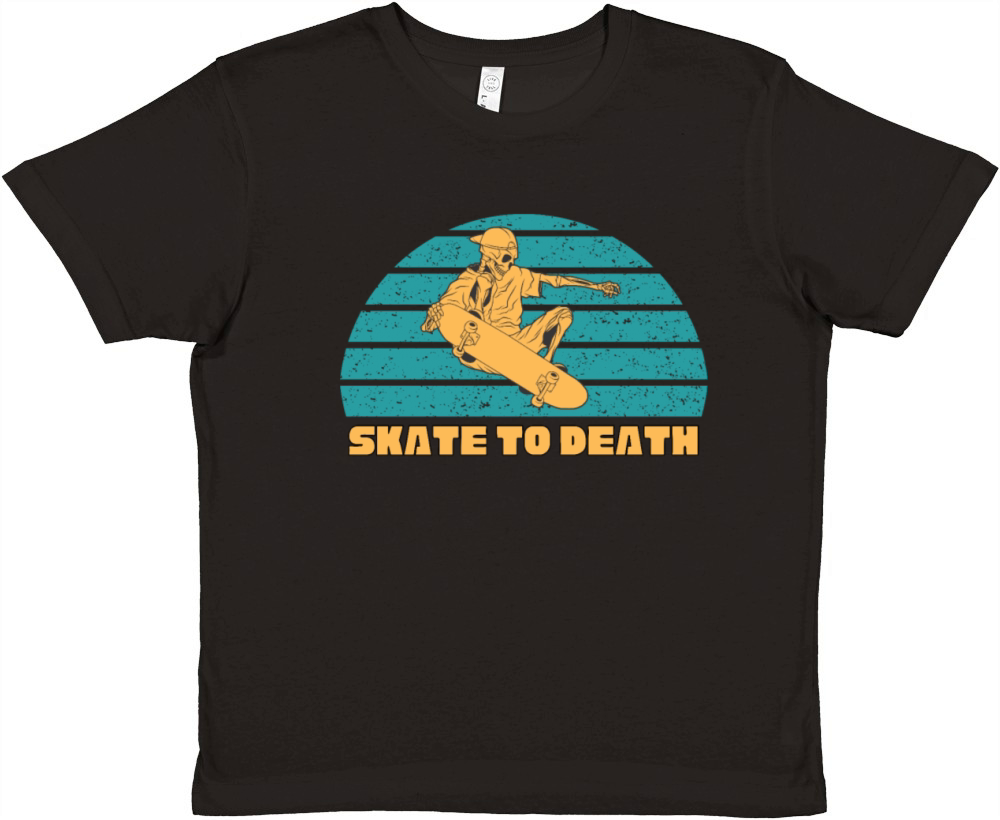 SKATE TO DEATH Premium Kids Crewneck T-shirt