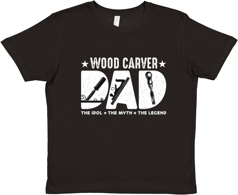 Wood Carver Dad The Idol The Myth The Carpentry Premium Kids Crewneck T-shirt