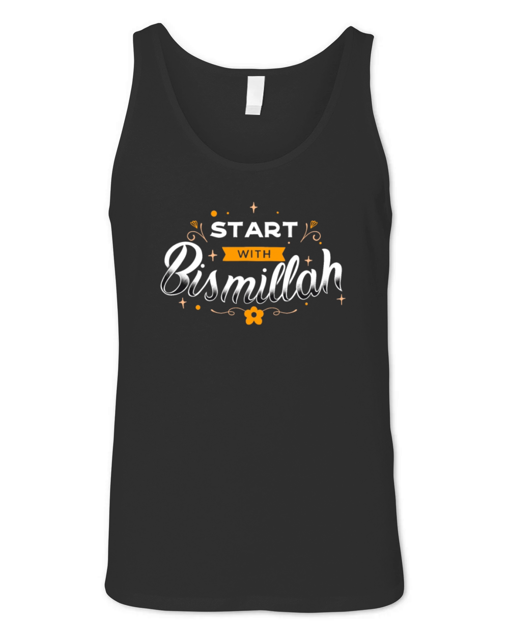 Bismillah Quote upload Unisex Jersey Tank