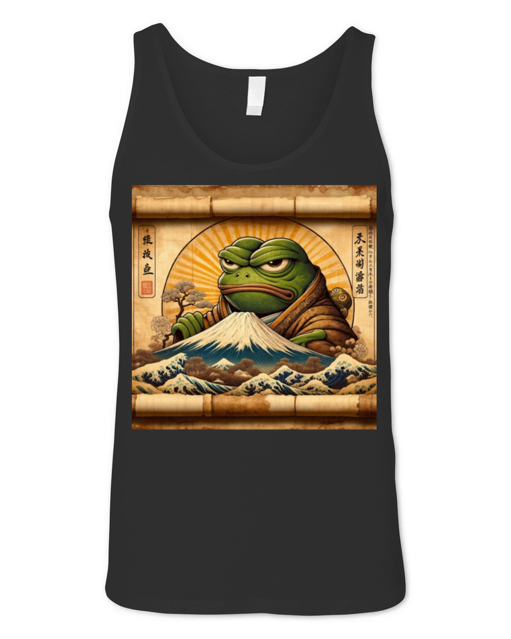 Classic Grumpy Frog Scenery Papyrus Scroll Unisex Jersey Tank