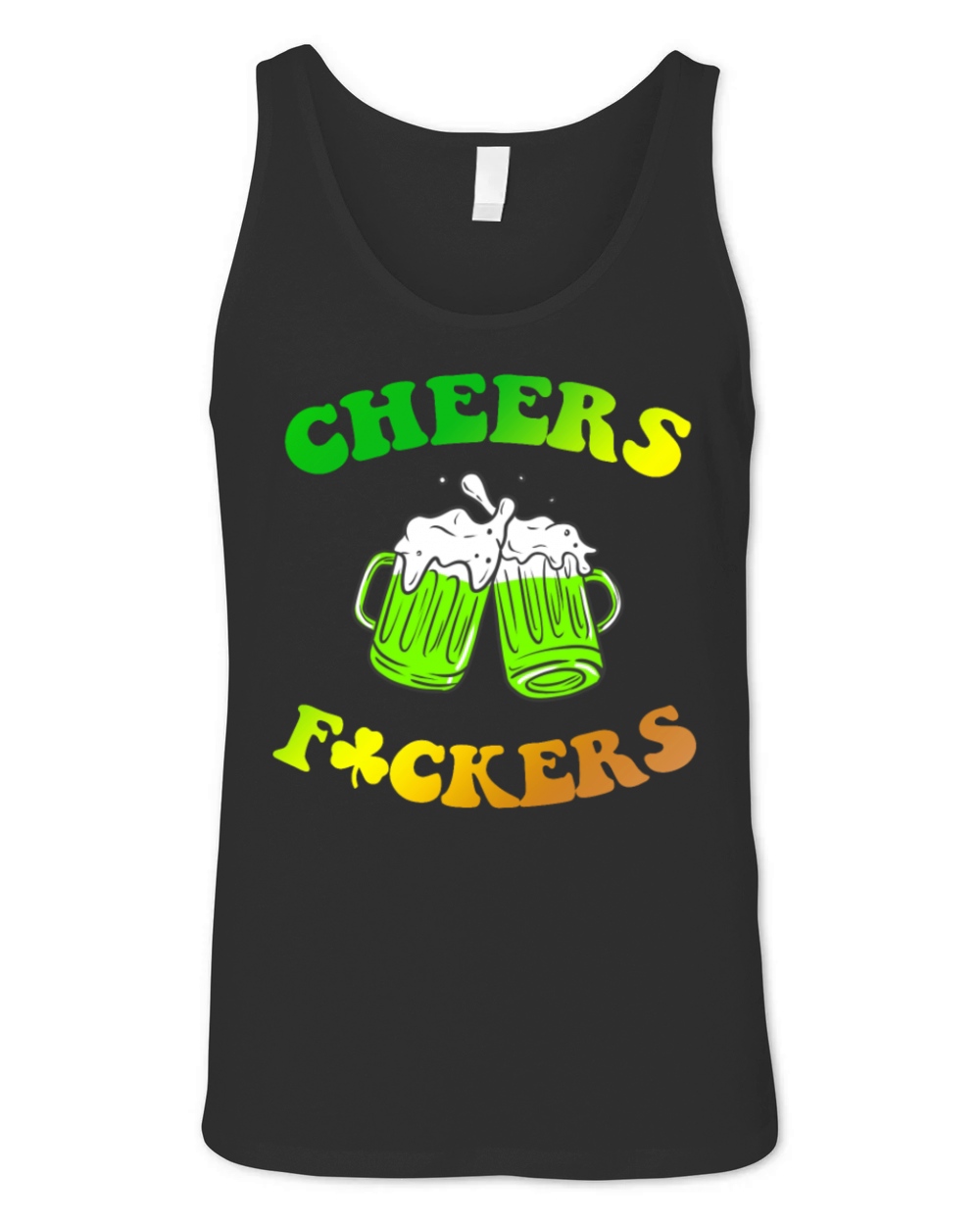 St Patrick Cheers Fckers Beer Quote Unisex Jersey Tank