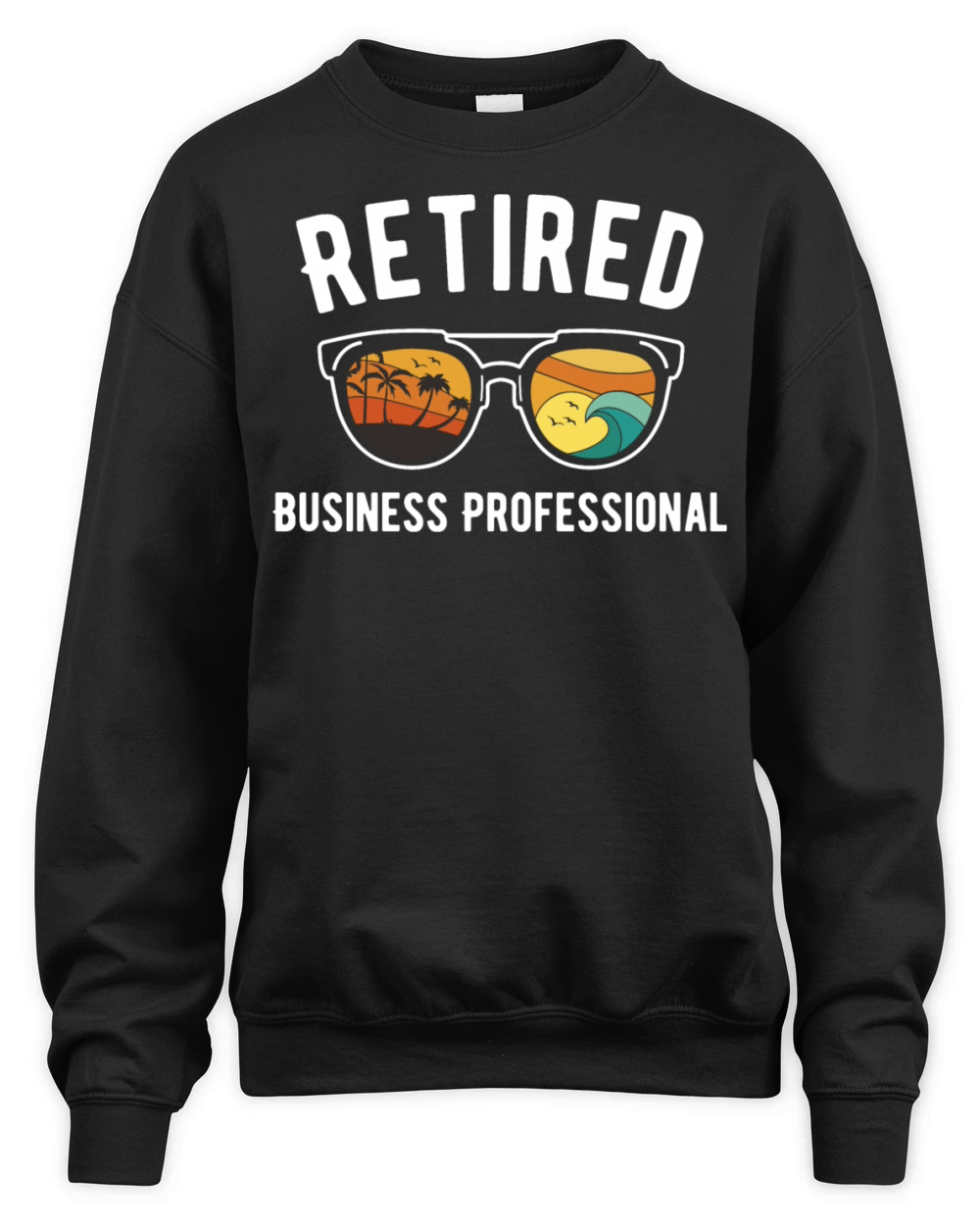 Retired Business Pro Beach Style with SEO Keywords Unisex Premium Crewneck Sweatshirt