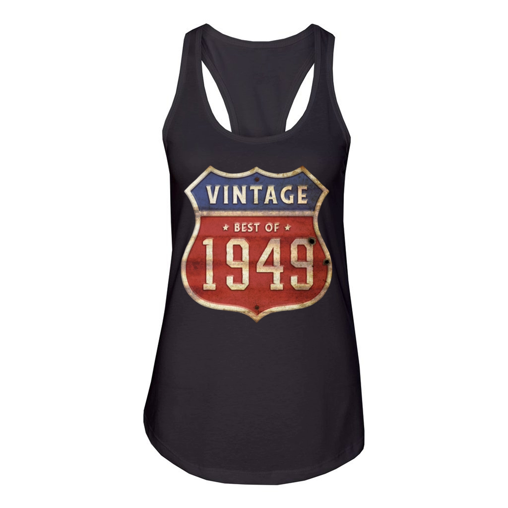 75 Years Old Vintage 1949 Limited Edition 75th Women's Racerback Tank