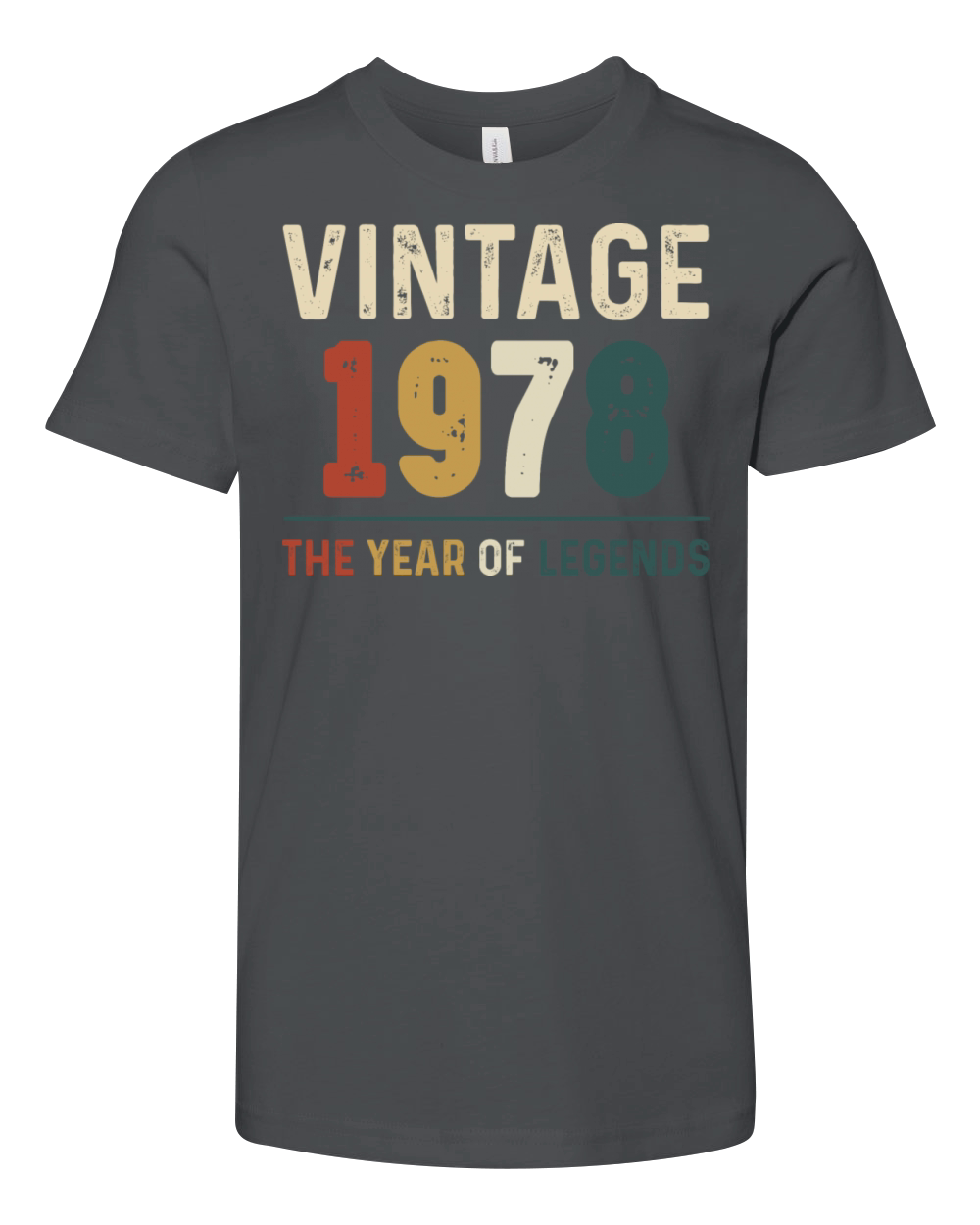 46 Years Old Vintage 1974 46th Birthday Gifts Youth Unisex Jersey Tee