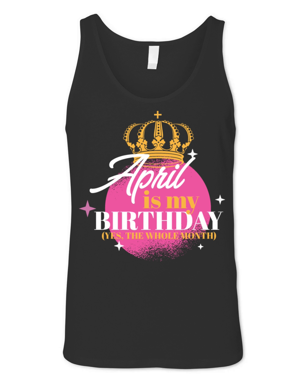 April Is My Birthday Yes The Whole Month Born in Unisex Jersey Tank