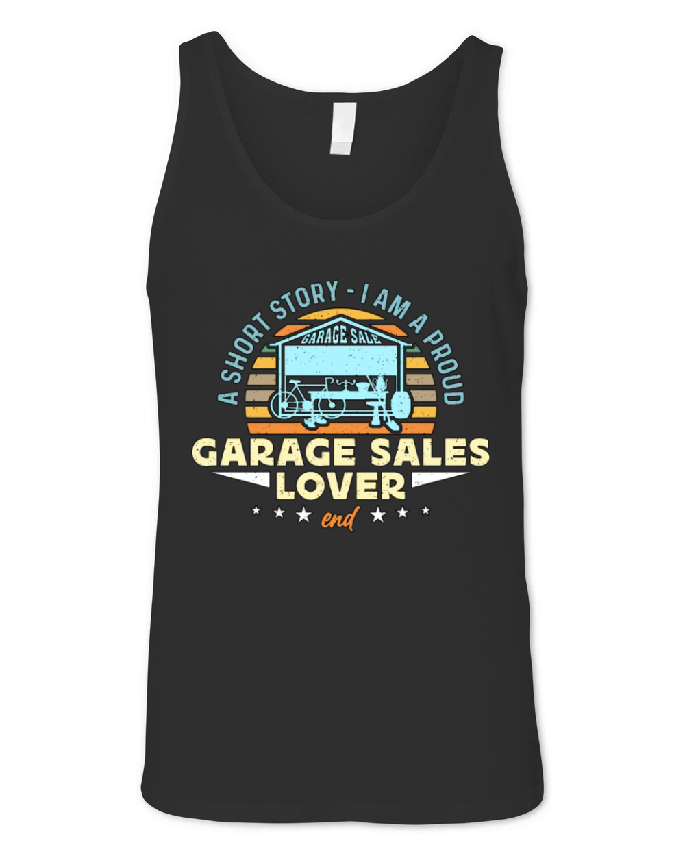 Garage Sales Lover A Short Story Flea Market Lover Unisex Jersey Tank