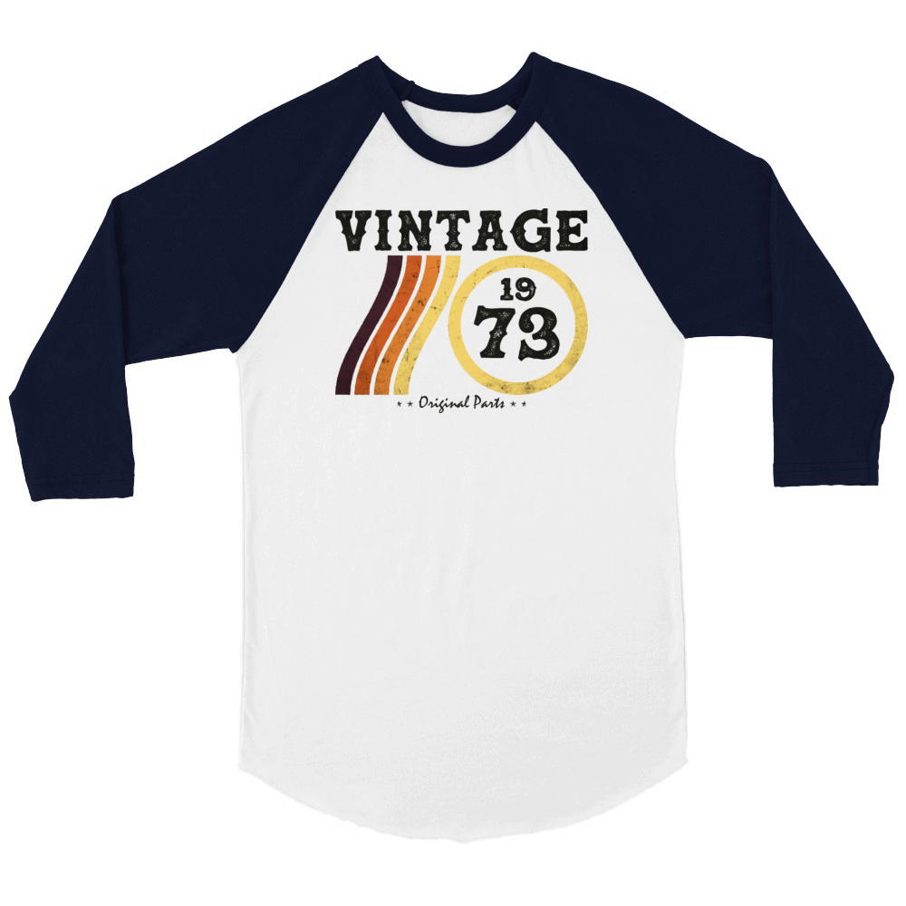 Classic Vintage 1973 - Limited Edition Retro 51 Unisex ¾ sleeve Raglan T-shirt