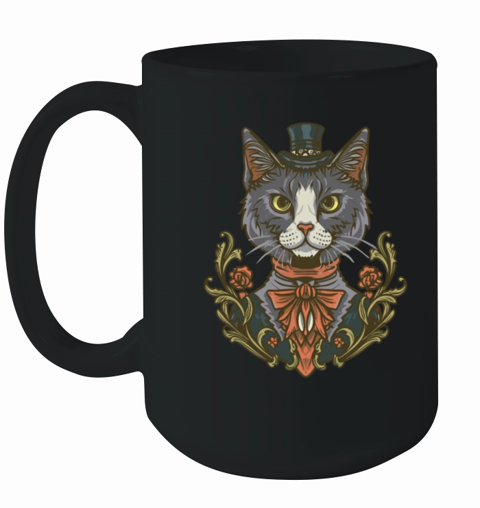 victorian cat Ceramic Mug