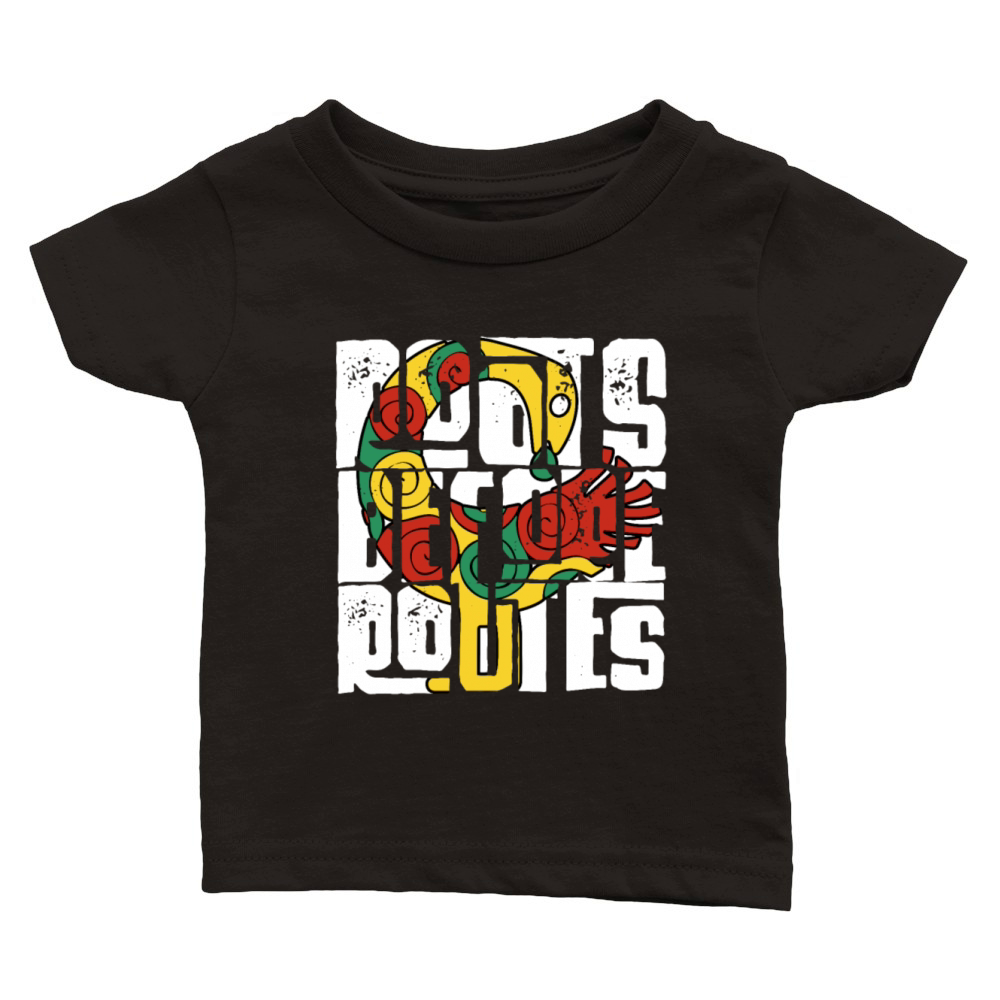 Sankofa Black History Roots Before Routes Classic Baby Crewneck T-shirt