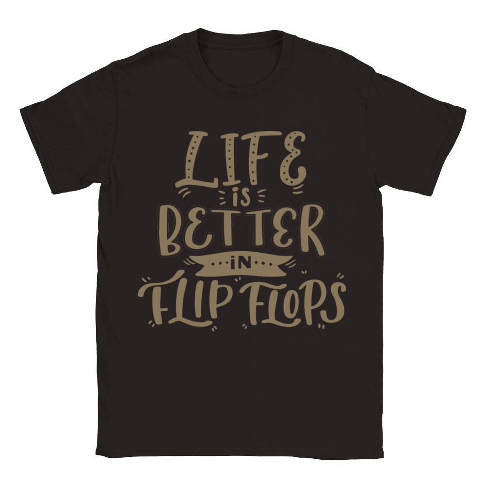 life is better in flip flops Classic Kids Crewneck T-shirt