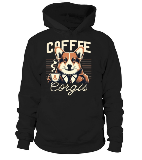 Coffee And Corgis Hoodie Unisex