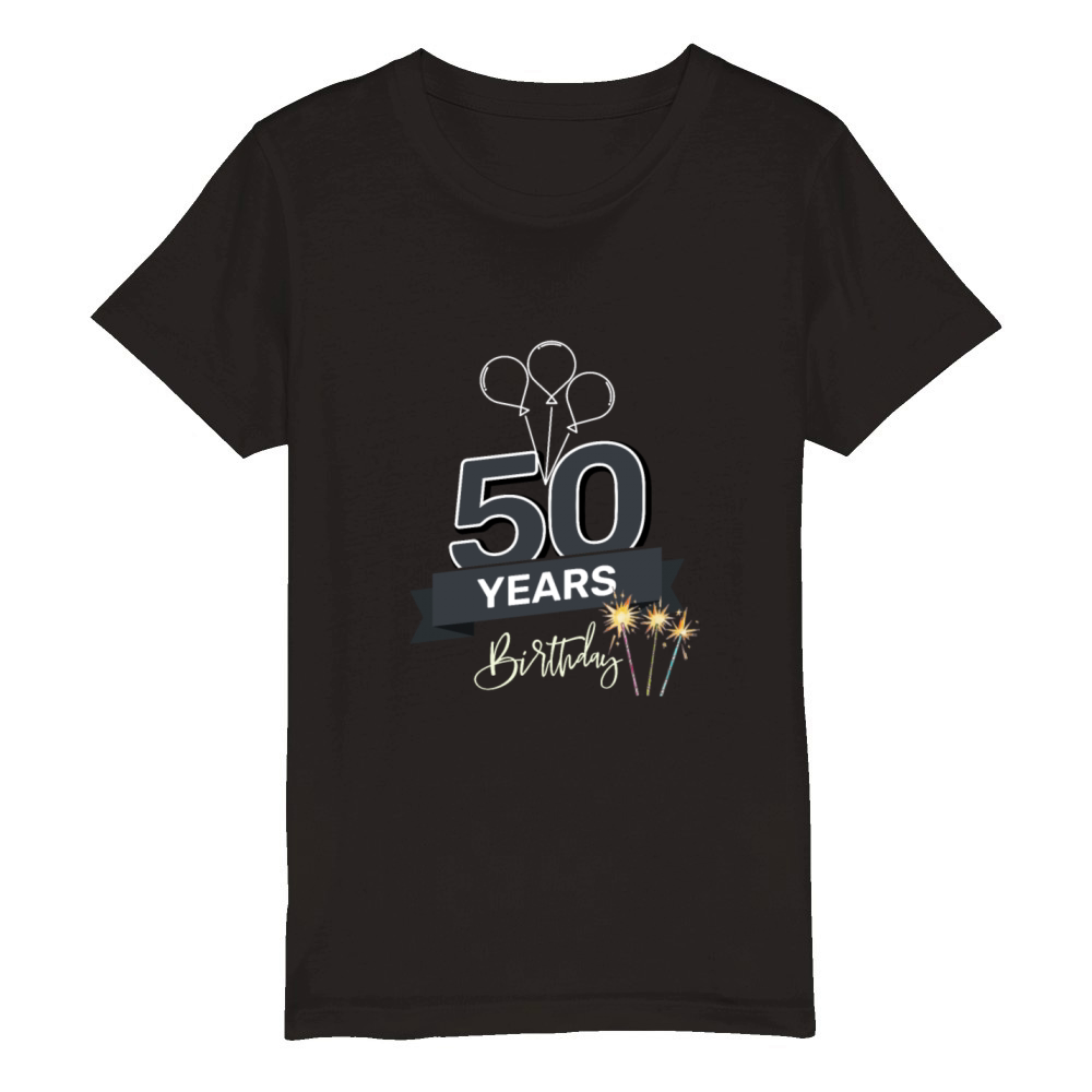 50th birthday Organic Kids Crewneck T-shirt