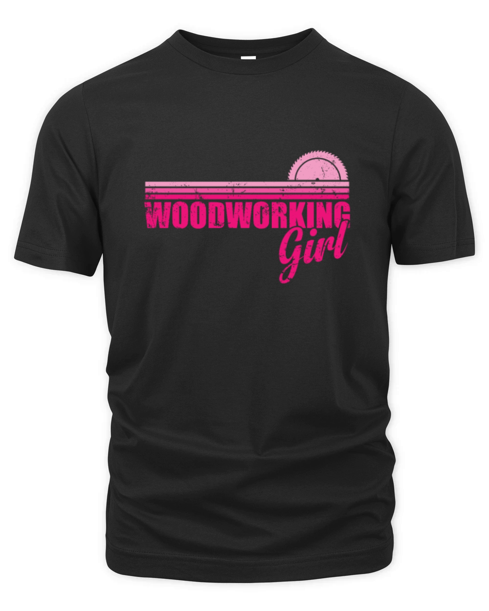 Woodworking Girl Forest Worker Organic Unisex T-shirt