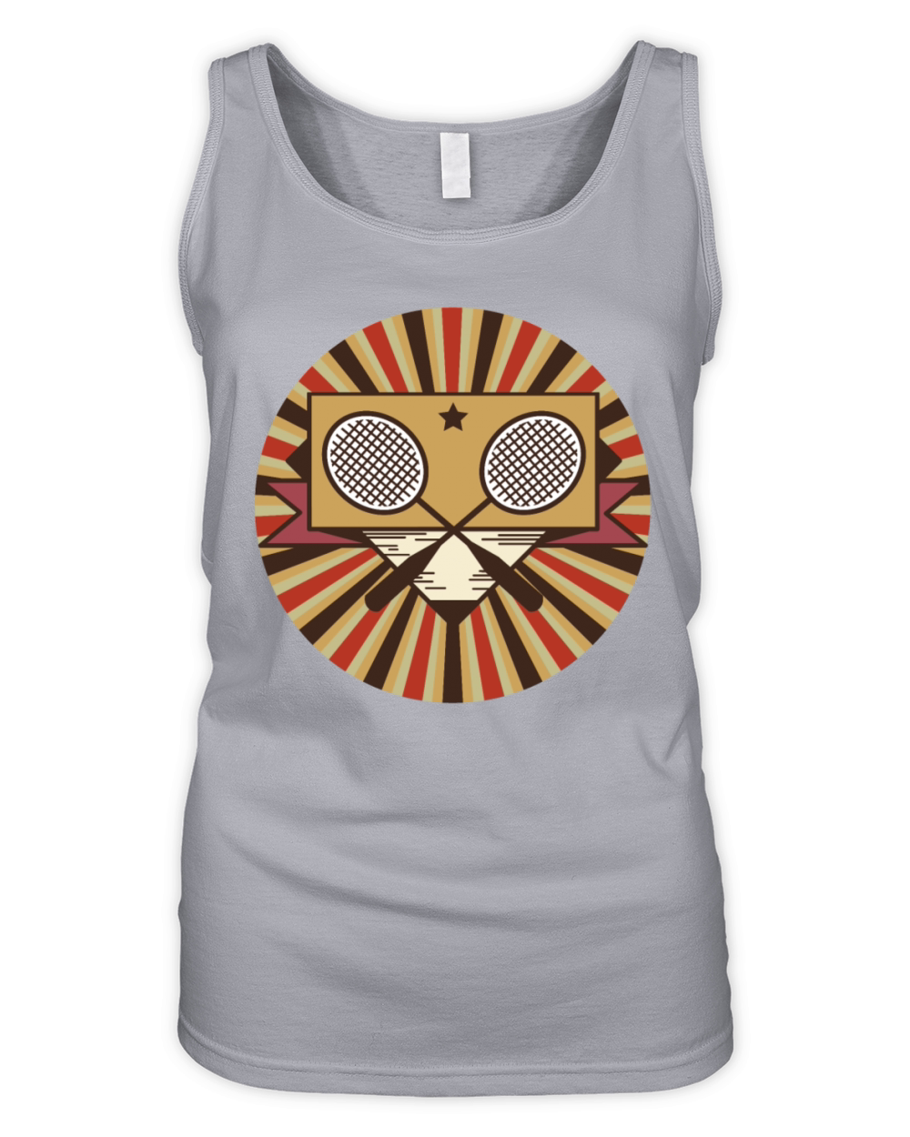 Badminton shuttlecock retro Organic Women's Tank Top