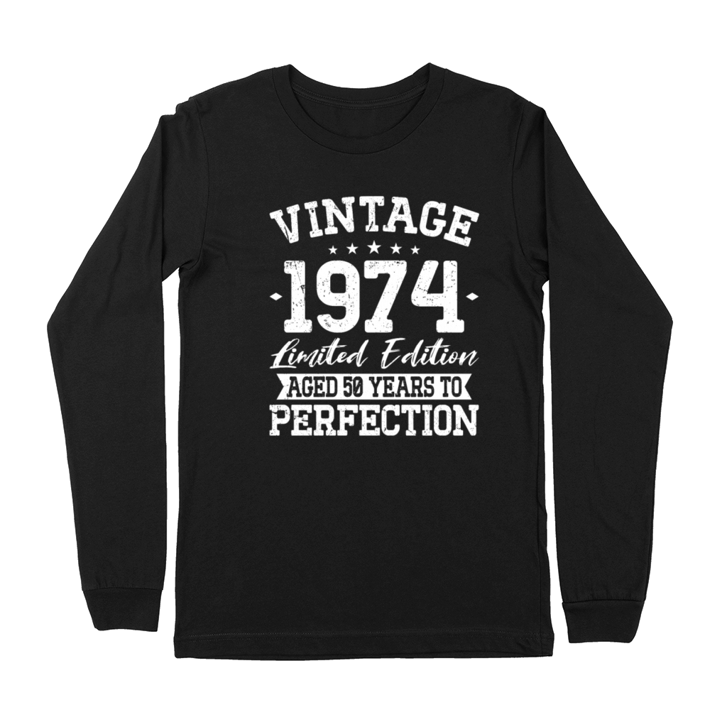 50th birthday vintage 1974 born in 1974 Premium Long Sleeve