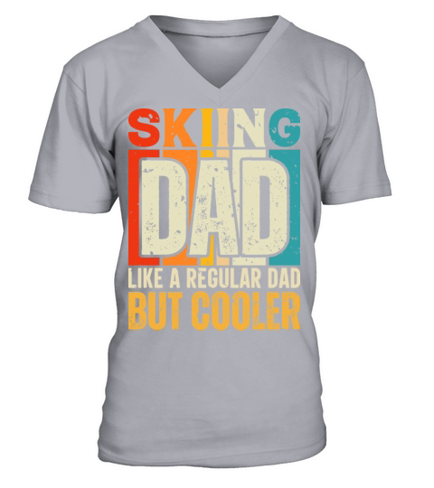 Ski Dad Like A Regular Dad But Cooler - Vintage V-Neck T-shirt