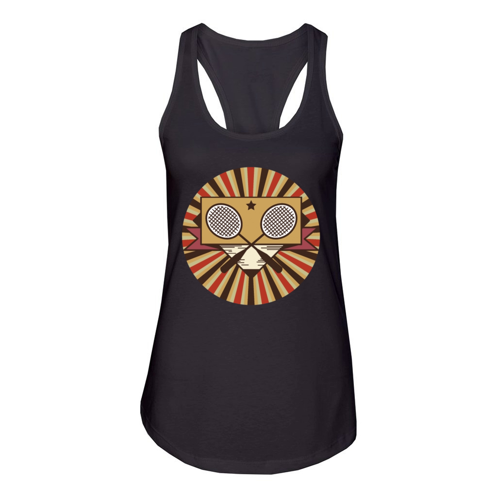 Badminton shuttlecock retro Women's Racerback Tank