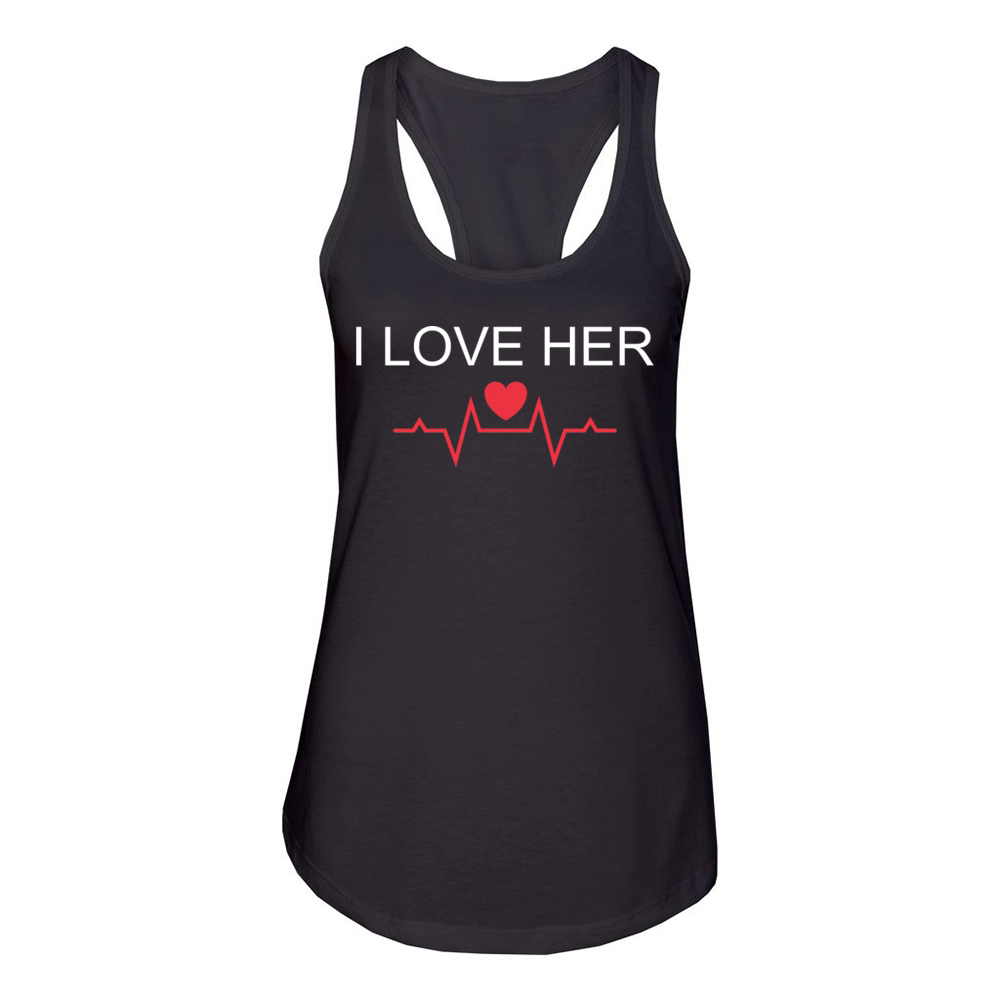 I Love Her Women's Racerback Tank