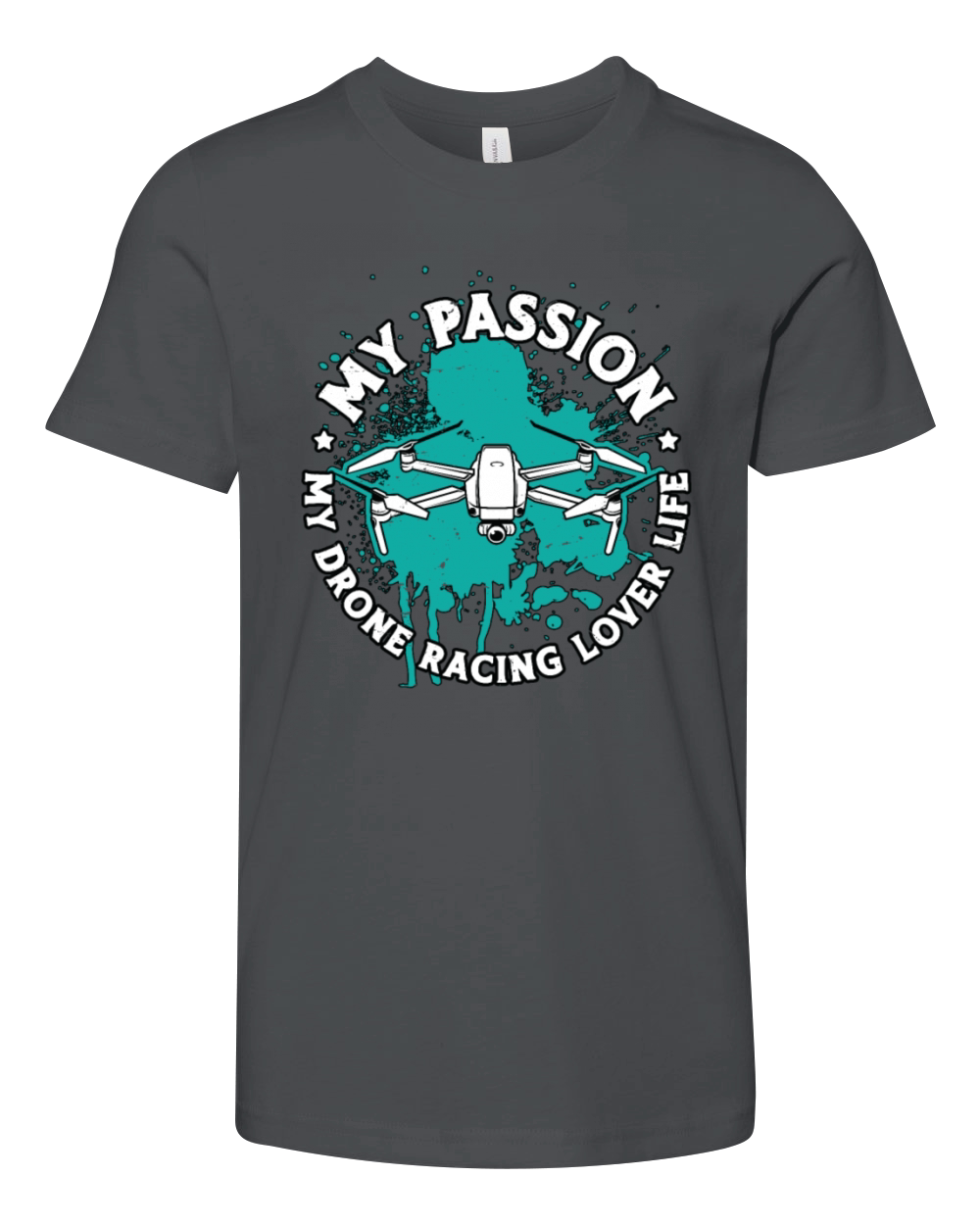 Drone Racing Lover My Passion My Drone FPV Race Youth Unisex Jersey Tee
