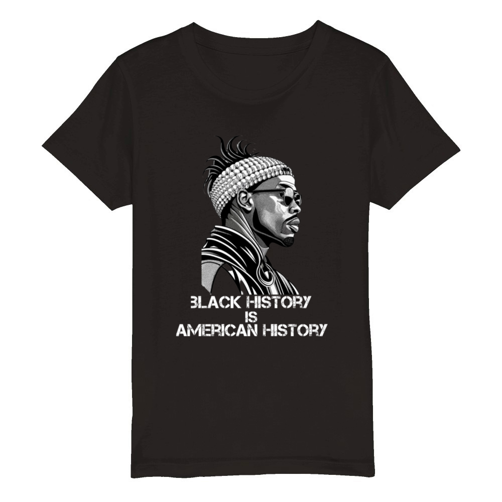 black history is american history t-shirt design Organic Kids Crewneck T-shirt