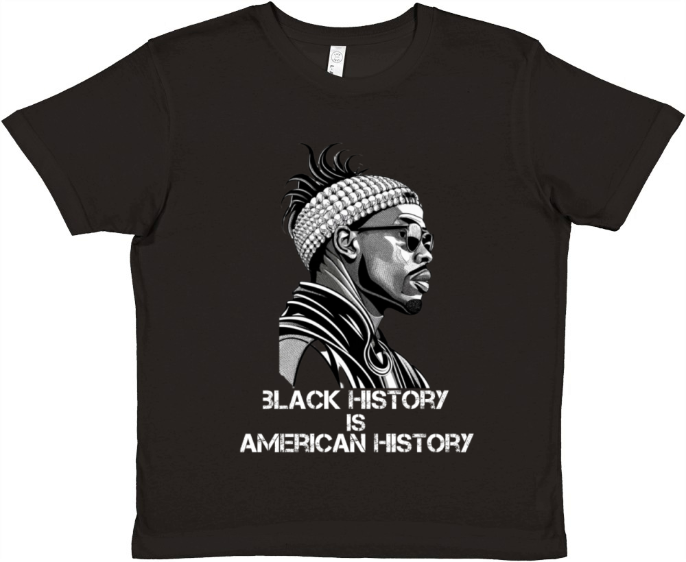 black history is american history t-shirt design Premium Kids Crewneck T-shirt
