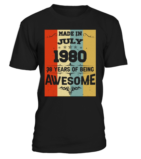 July 1980 Vintage Birthday Present T-Shirt Unisex