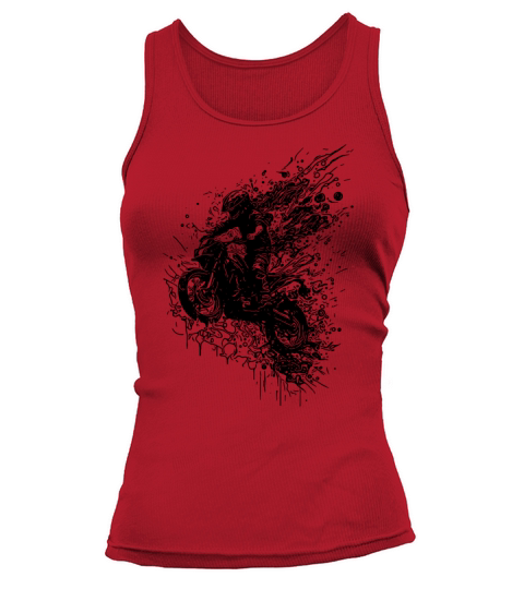 Motorcycle Racing Slippery Floor Splash Jump Tank top Woman
