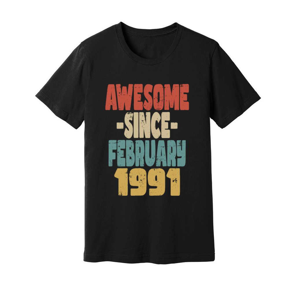 Awesome February 1991 Unisex Jersey Tee