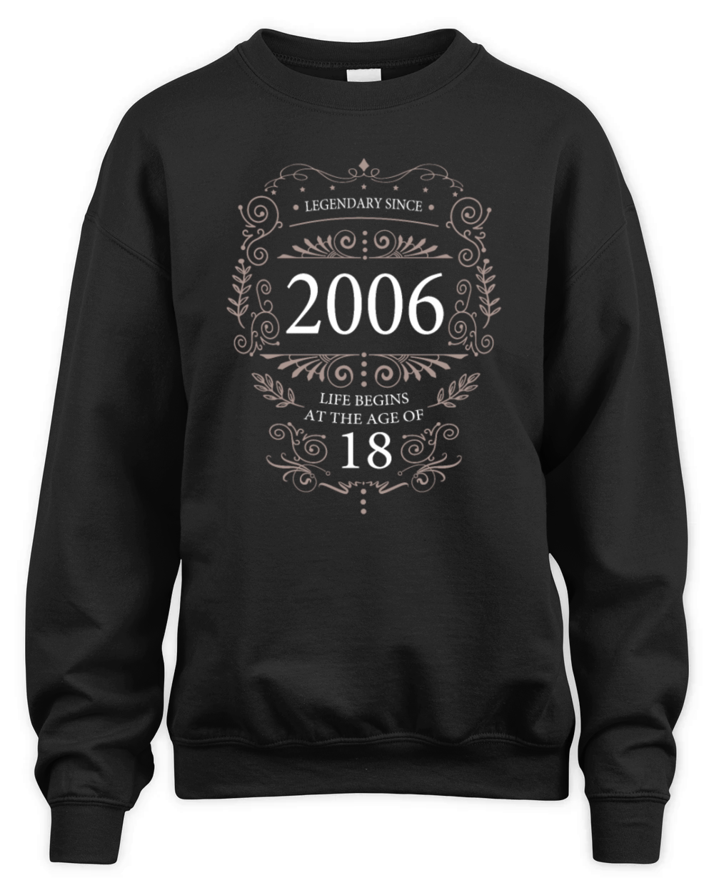 18th birthday life begins vintage 2006 vintage Unisex Premium Crewneck Sweatshirt