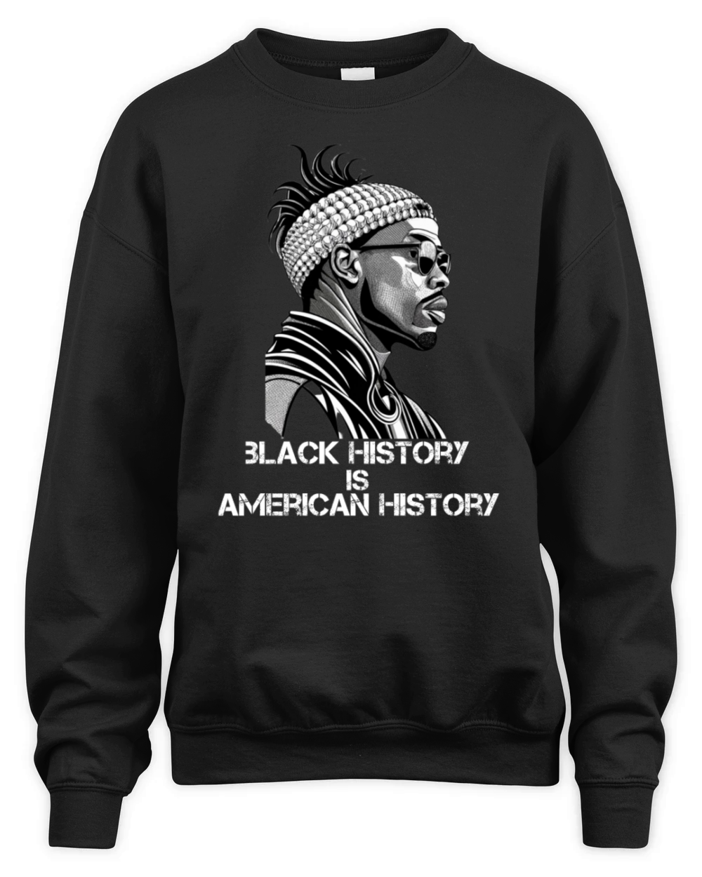 black history is american history t-shirt design Unisex Premium Crewneck Sweatshirt
