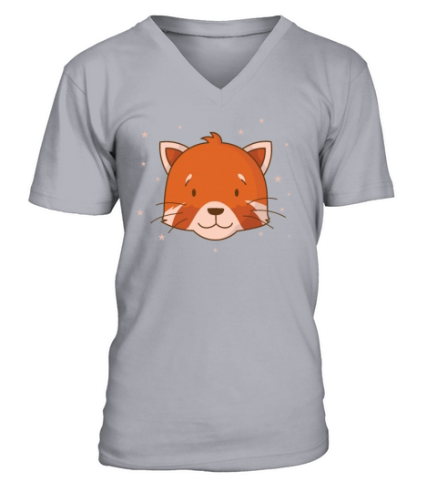 red Panda Bear Cat Bamboo Ailuridae V-Neck T-shirt
