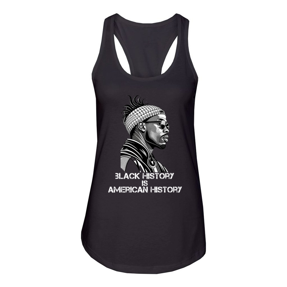 black history is american history t-shirt design Women's Racerback Tank