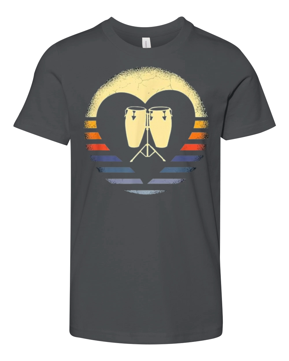 Conga Vintage Heart For Conga Player T-Shirt Youth Unisex Jersey Tee