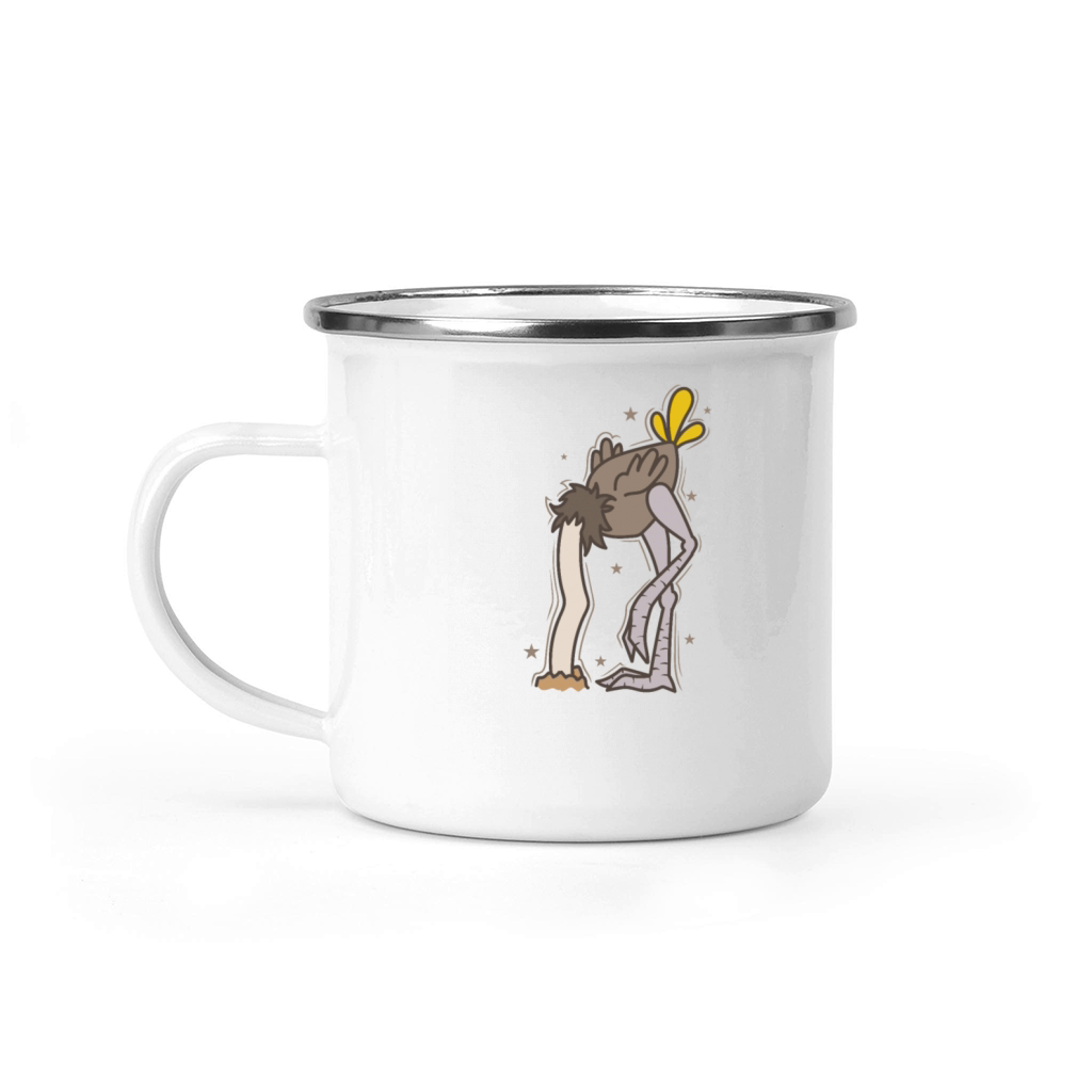 Ostrich with Head in Ground Ratite Camping Mug