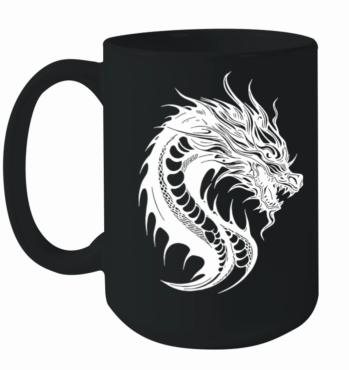 Vintage Snake Dragon Ceramic Mug