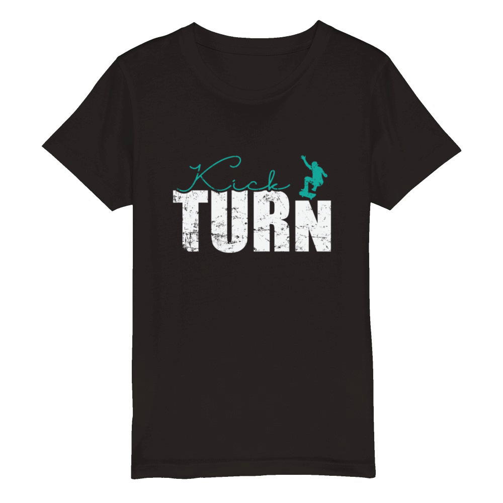 Kickturn Skateboard Organic Kids Crewneck T-shirt