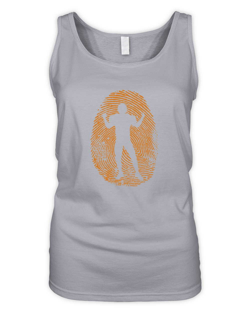 Fingerprint Football Player America Sports Organic Women's Tank Top