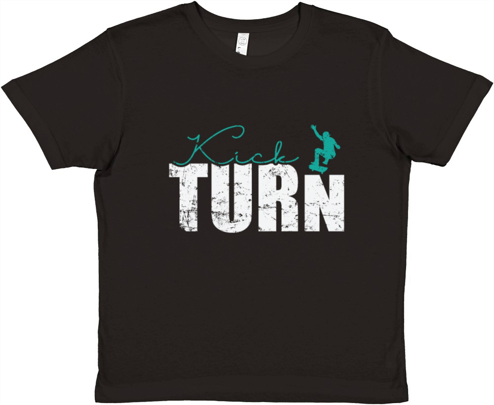 Kickturn Skateboard Premium Kids Crewneck T-shirt
