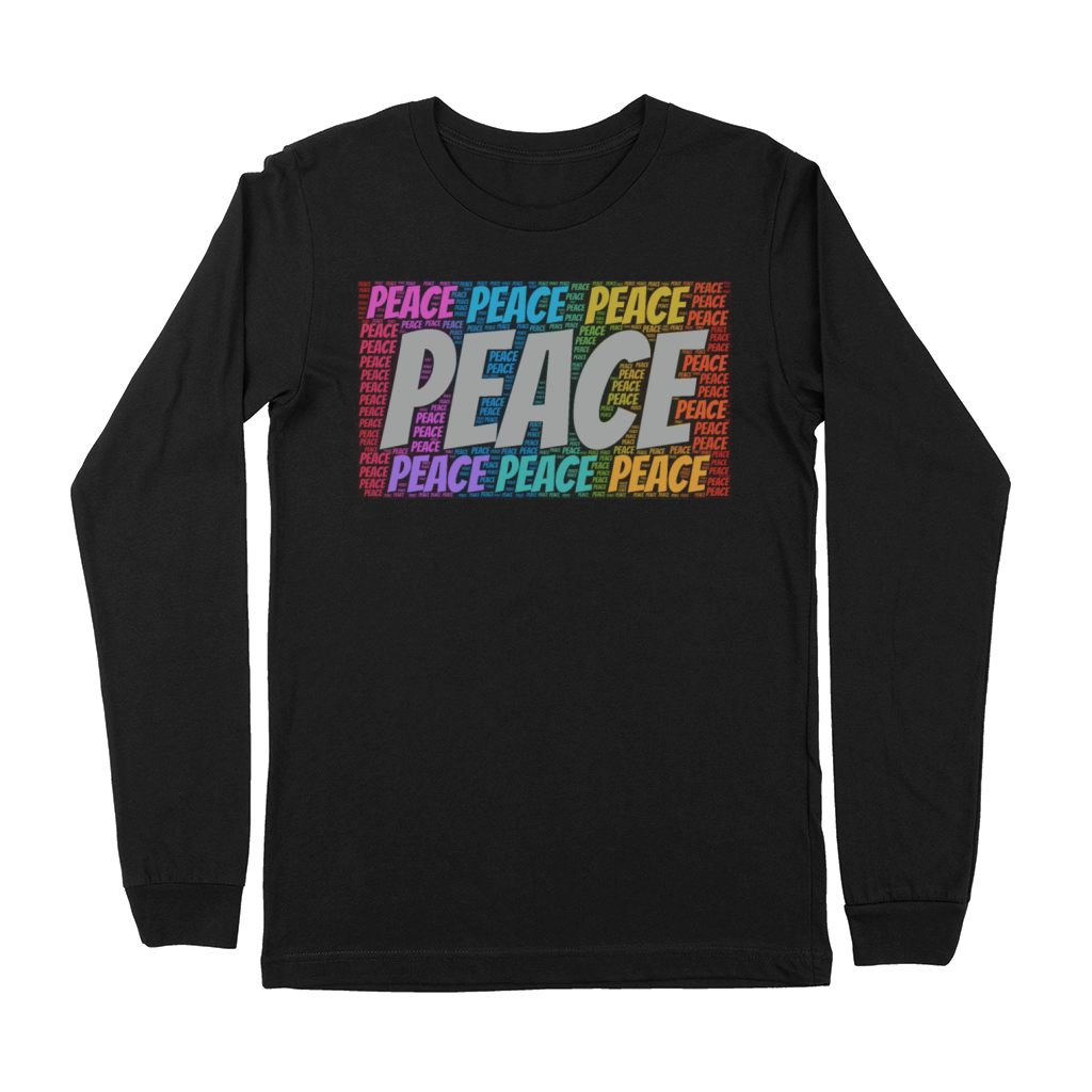 Peace Shirt Word Cloud Presents Premium Long Sleeve