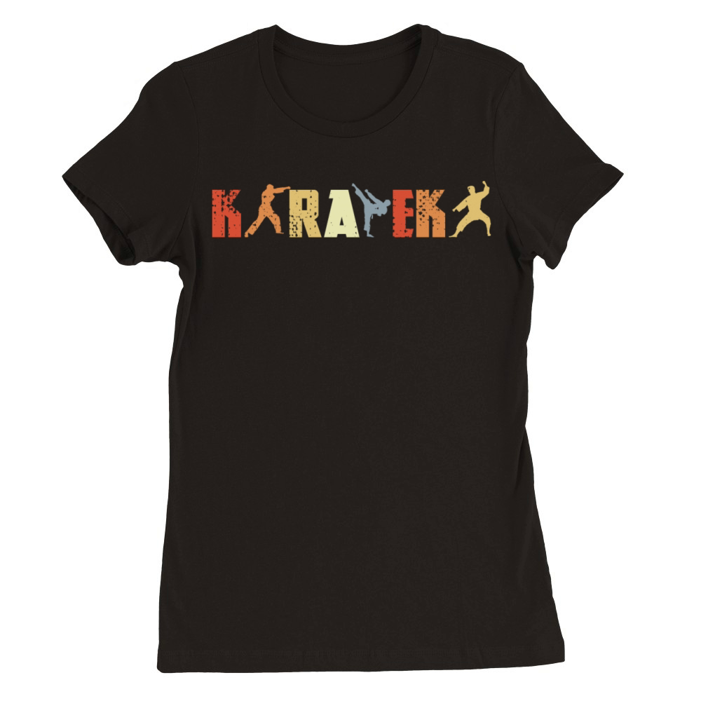Karateka Vintage Look Premium Womens Crewneck T-shirt