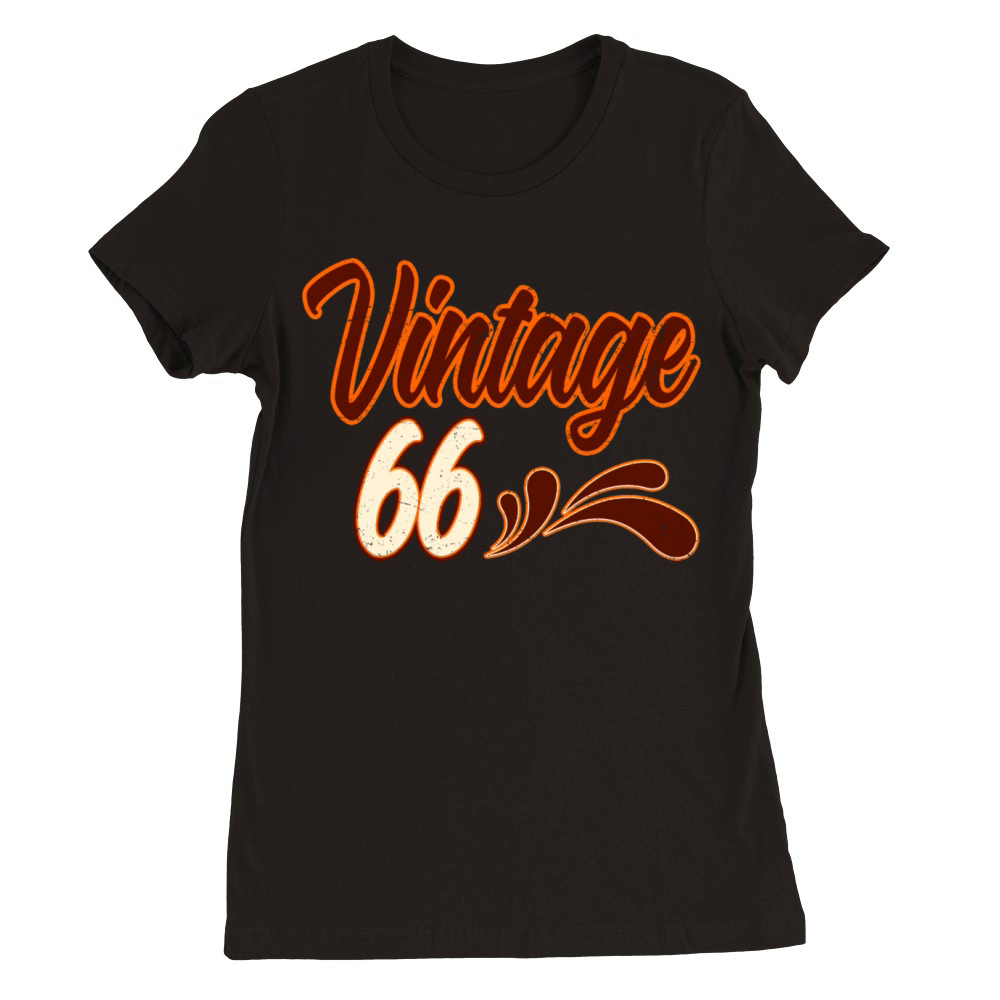 Vintage 66 Years Old Birthday Premium Womens Crewneck T-shirt