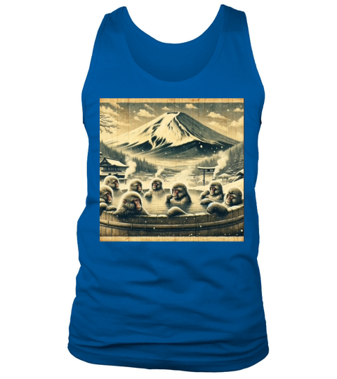 Vintage Animal Macaque Winter Monkey Japanese Art Tank Top Unisex