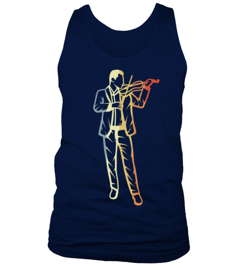 Vintage Violin Guy Drawing Tank Top Unisex