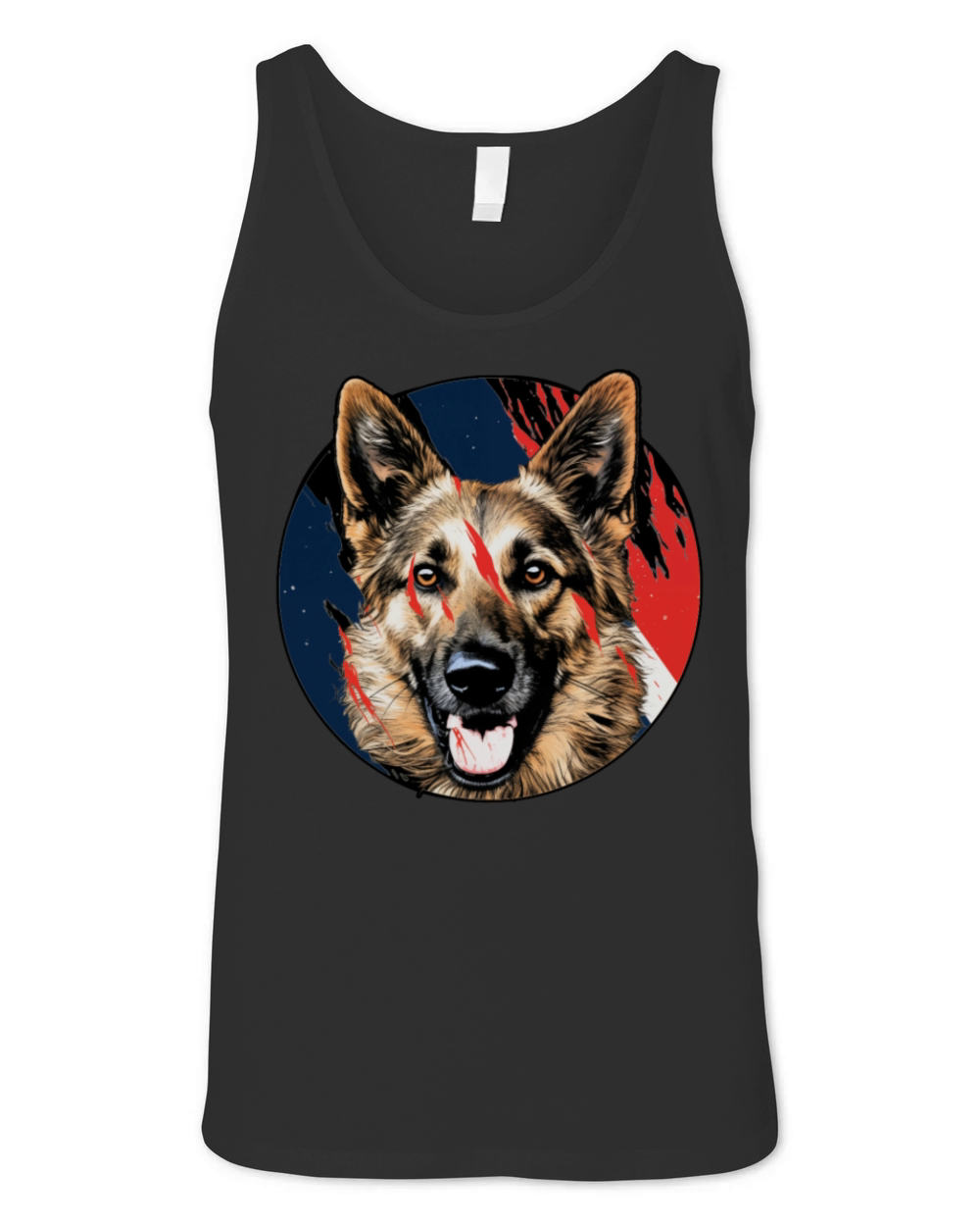 German Shepherd Funny Dog Vintage Retro French Unisex Jersey Tank