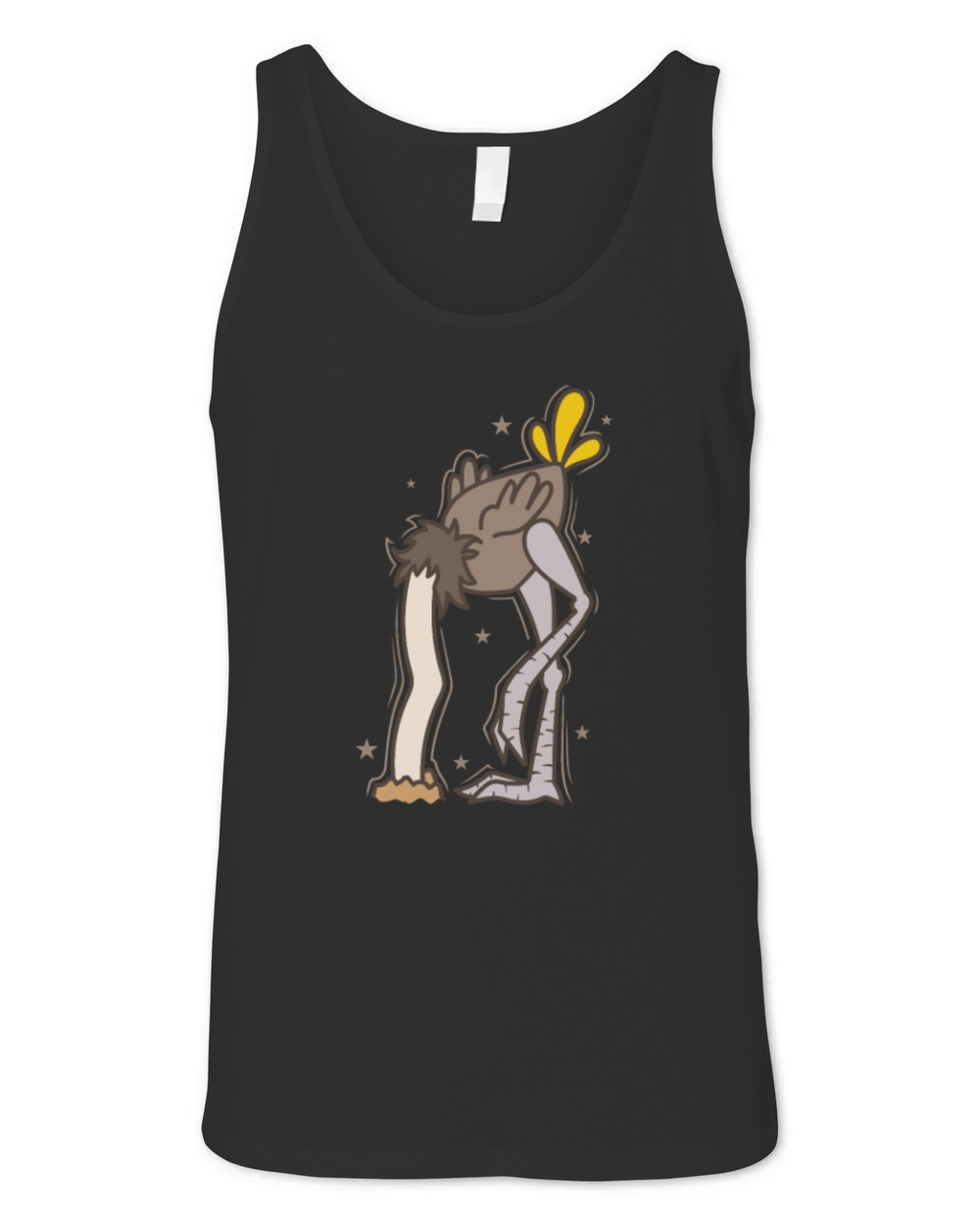 Ostrich with Head in Ground Ratite Unisex Jersey Tank