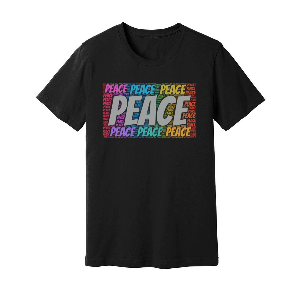 Peace Shirt Word Cloud Presents Unisex Jersey Tee