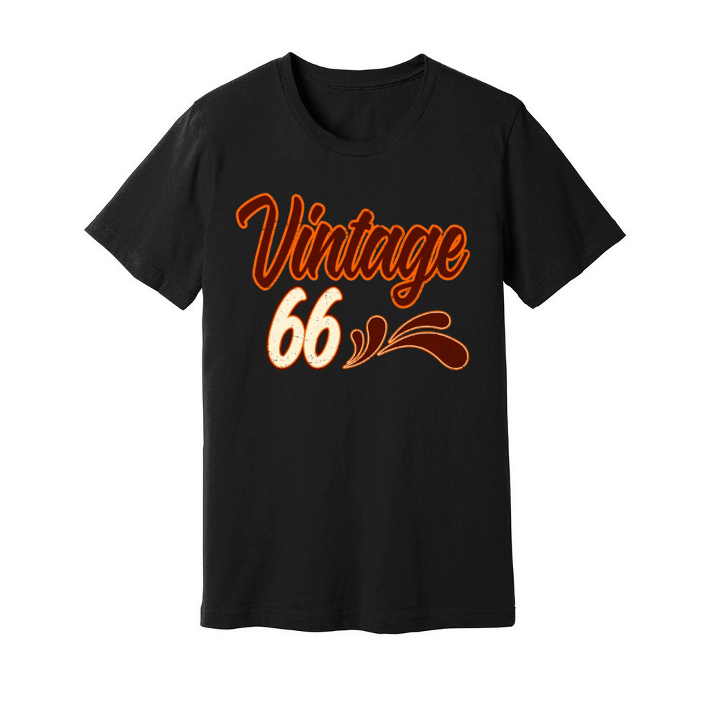 Vintage 66 Years Old Birthday Unisex Jersey Tee