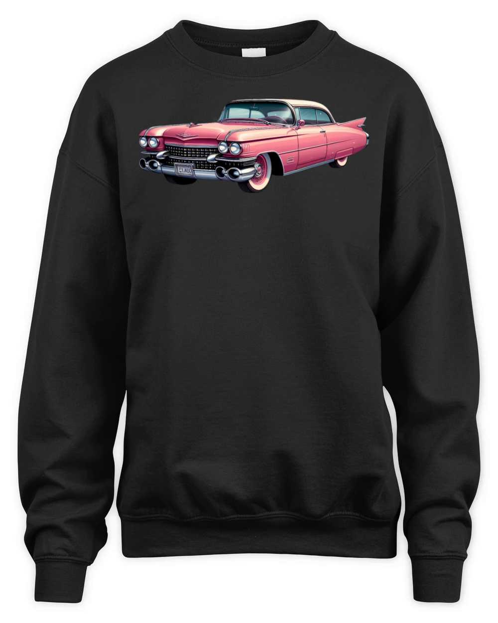Pink cadillac Unisex Premium Crewneck Sweatshirt