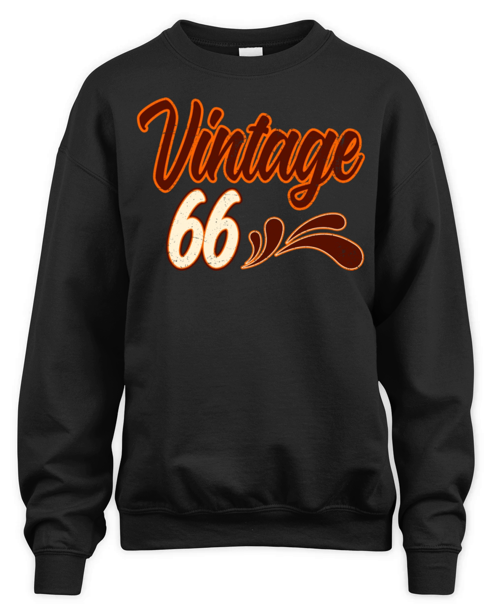 Vintage 66 Years Old Birthday Unisex Premium Crewneck Sweatshirt
