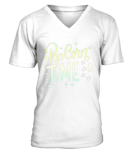 POP CORN TIME V-Neck T-shirt